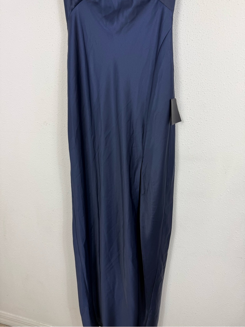 Lulus Epitome of Romance Navy Blue Satin Puff Sleeve Maxi Dress NWT Medium - Picture 5 of 9